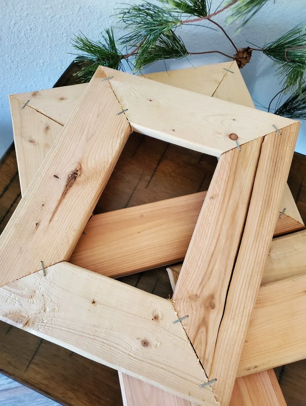 Set of 5 Unfinished Rustic Wood Pine Picture Frames DIY Craft Gallery